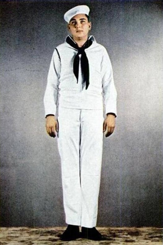Navy – enlisted man’s undress uniform (white in summer)